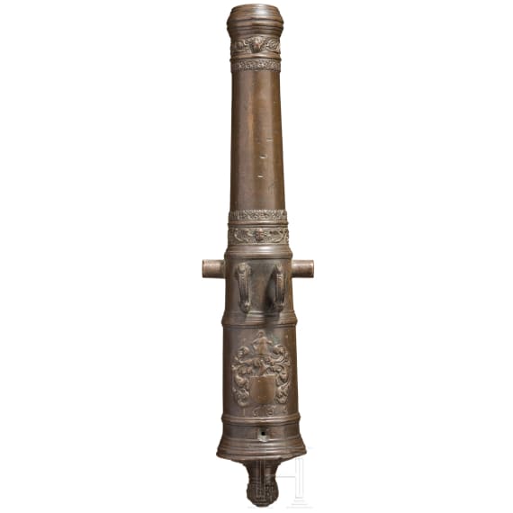 A model cannon with carriage, Nuremberg, dated 1650