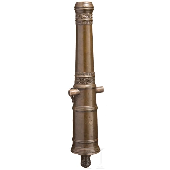 A model cannon with carriage, Nuremberg, dated 1650