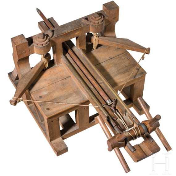 A rare model of a Roman torsion engine, late 19th/early 20th century