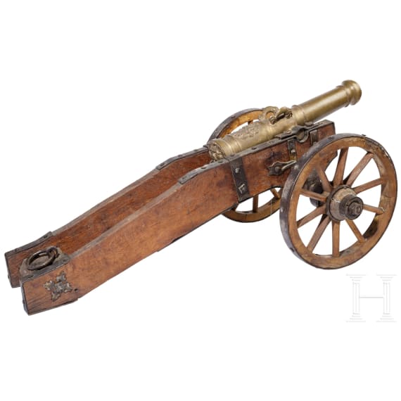 A salute cannon, reproduction in the style of the 17th century