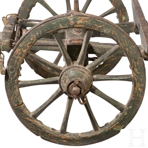 A limber for the model of a French fieldgun, 19th century