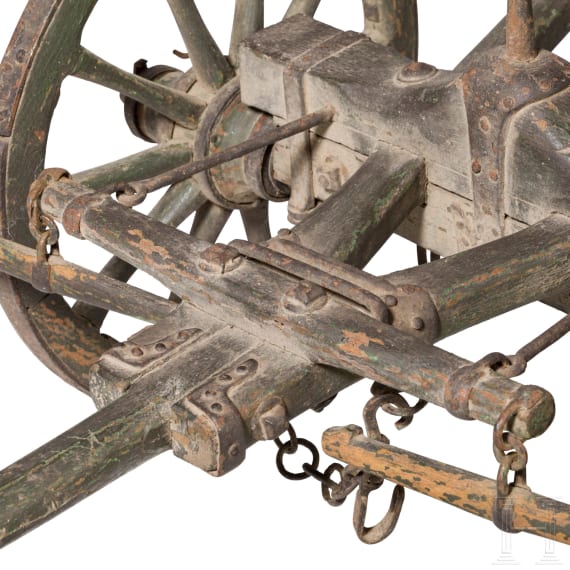 A limber for the model of a French fieldgun, 19th century