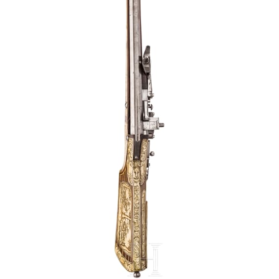 A southern German deluxe wheellock rifle with rich bone veneer, circa 1570