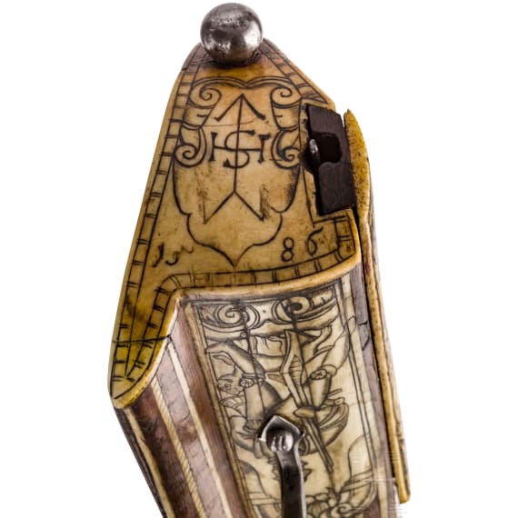 A southern German deluxe wheellock rifle with rich bone veneer, circa 1570