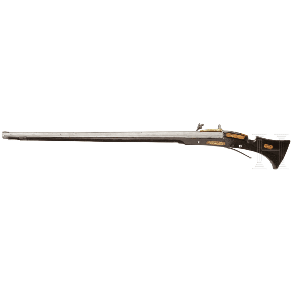 A heavy matchlock musket with musket fork rest from the Emden armoury, circa 1600