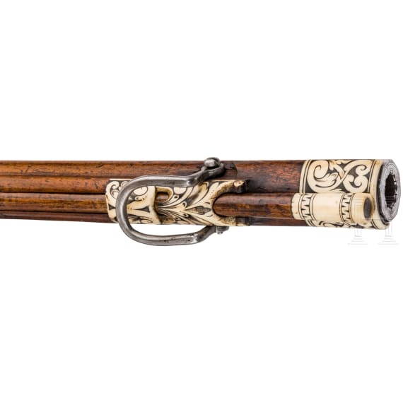 A southern German wheellock rifle with fine bone veneer, circa 1630/40