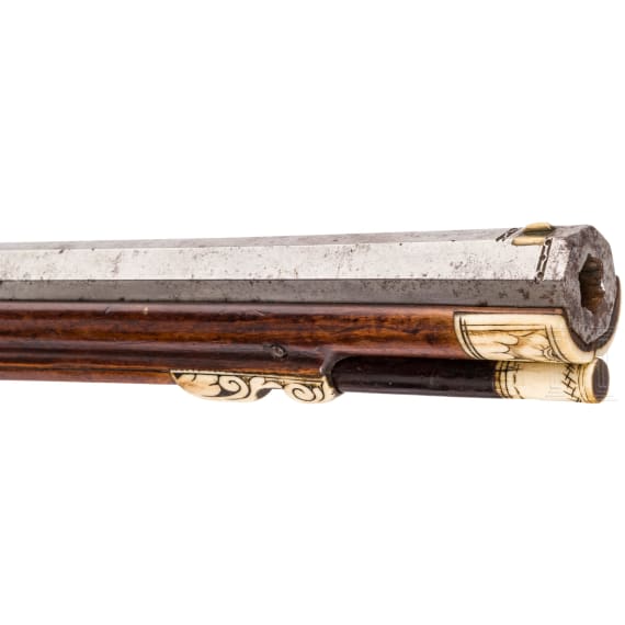 A Saxon wheellock carbine, dated 1672