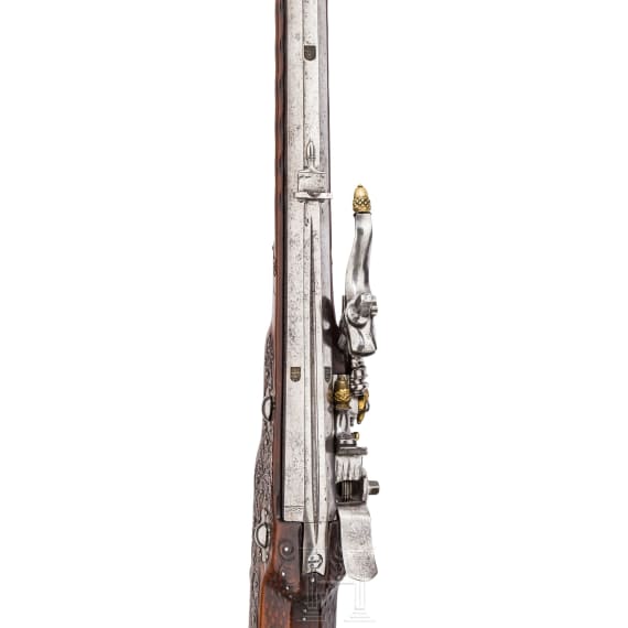 A wheellock rifle, Thuringia or Saxony, dated 1680
