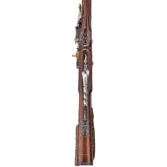 A wheellock rifle, Thuringia or Saxony, dated 1680