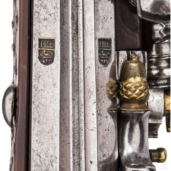 A wheellock rifle, Thuringia or Saxony, dated 1680