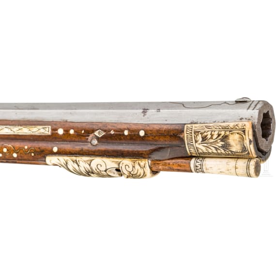 A Bohemian deluxe wheellock rifle with rich bone veneer, circa 1680/1700
