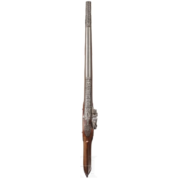 A luxurious Italian miquelet-rifle with chiselled decoration, Brescia, circa 1680