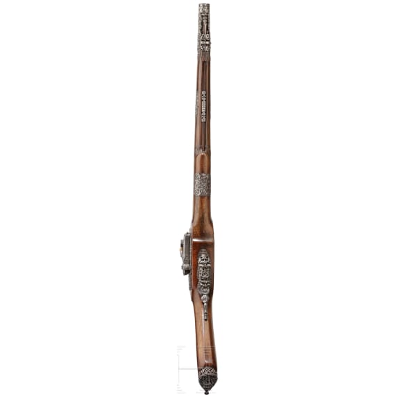 A luxurious Italian miquelet-rifle with chiselled decoration, Brescia, circa 1680