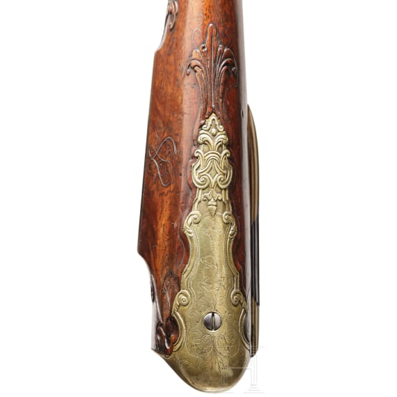 A deluxe flintlock rifle, Caspar Neureitter of Prague, circa 1730