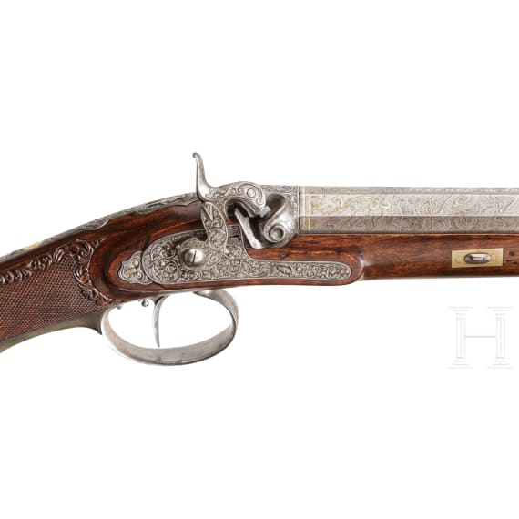 A deluxe Viennese percussion rifle from a comital estate, Jeschek in Josephstadt, circa 1850