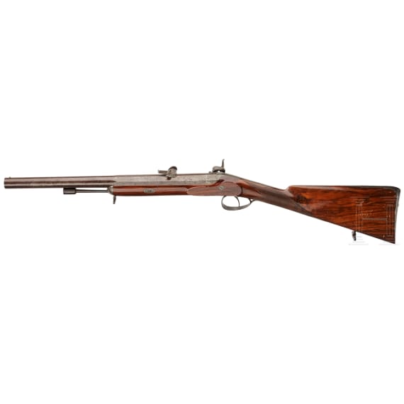 A heavy percussion carbine by Labussiere in Clermont-Ferrand, ca. 1850