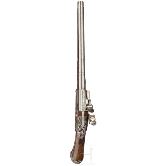 A flintlock pistol, Poncino Borgognone of Brescia, circa 1680