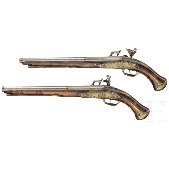 A Northern Italian pair of snaphauncelock pistols, end of 17th century