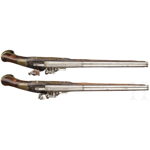 A Northern Italian pair of snaphauncelock pistols, end of 17th century