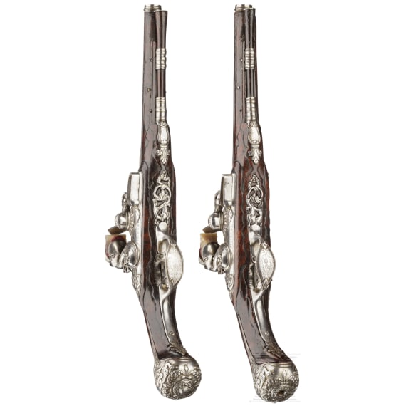 A pair of travelling pistols, Francesco Rizzi in Piacenza, circa 1700