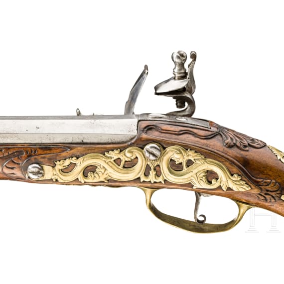 Large flintlock pistol, J. Fleming, Leipzig, circa 1720/30