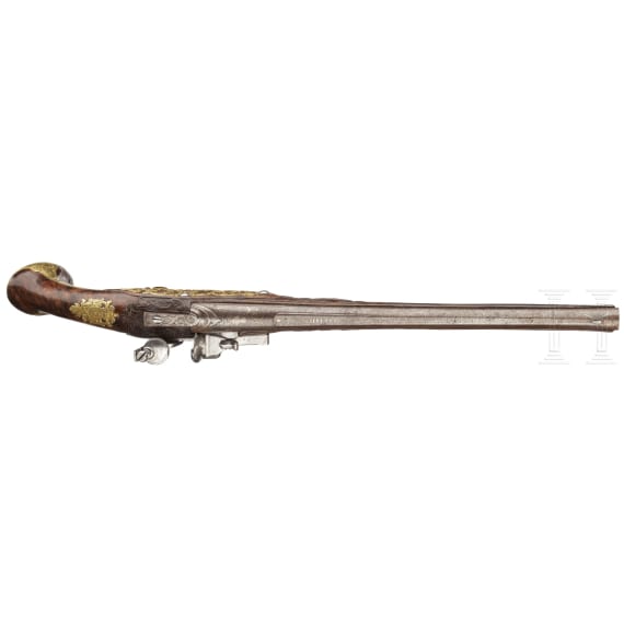 A deluxe flintlock pistol, Johann Schifter of Vienna, circa 1720/30