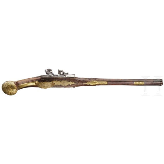 A deluxe flintlock pistol, Johann Schifter of Vienna, circa 1720/30