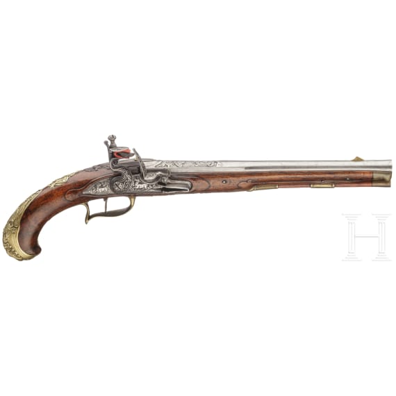 A fine German flintlock pistol, Franconia or Bohemia, circa 1730
