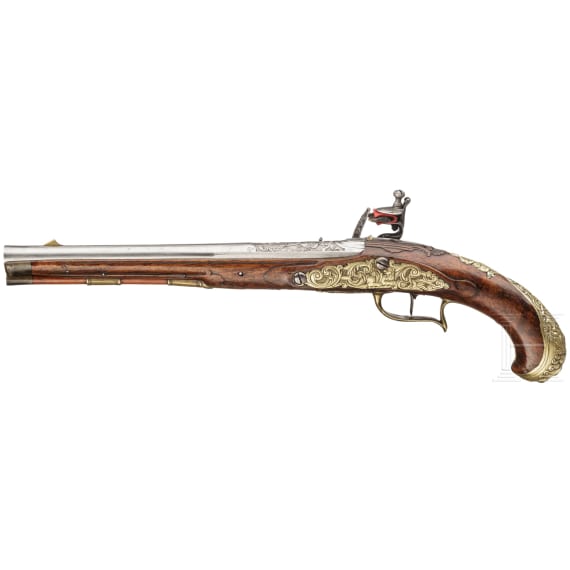 A fine German flintlock pistol, Franconia or Bohemia, circa 1730