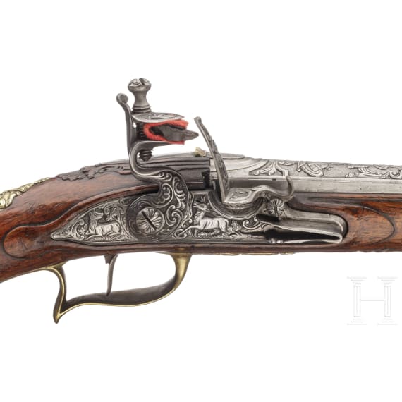 A fine German flintlock pistol, Franconia or Bohemia, circa 1730