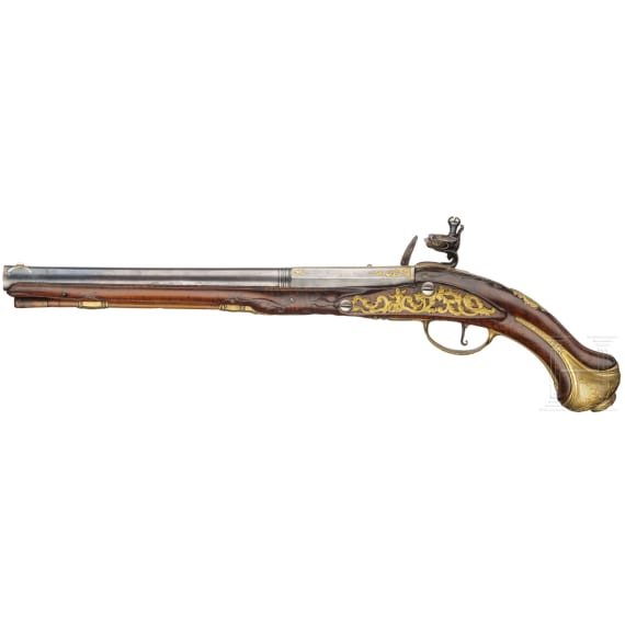 A deluxe flintlock pistol, Henry Devilliers &agrave; Li&egrave;ge, circa 1730/40