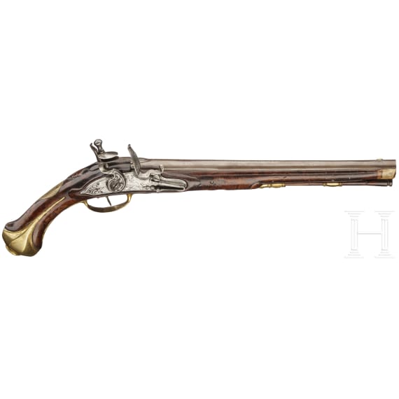 A flintlockpistol by C. Freund in F&uuml;rstenau, ca. 1740