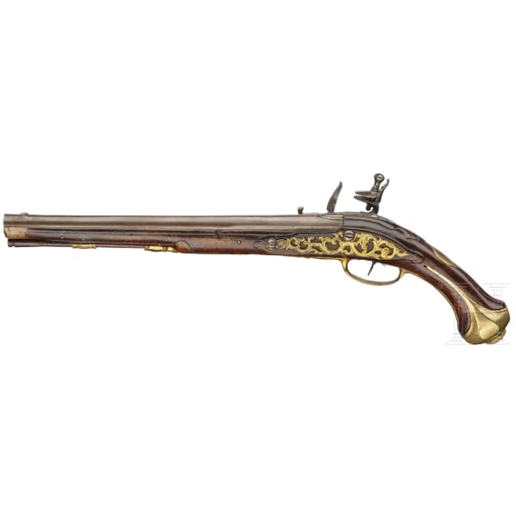A flintlockpistol by C. Freund in F&uuml;rstenau, ca. 1740