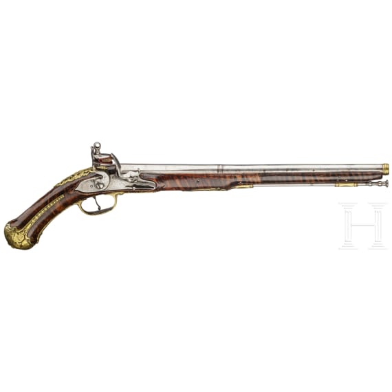 A Northern Italian flintlock pistol, ca. 1740