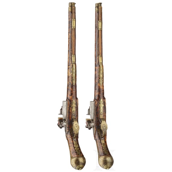 A pair of Miquelet pistols by Caltrani in Gardone Val Trompia, 1st half of the 18th century