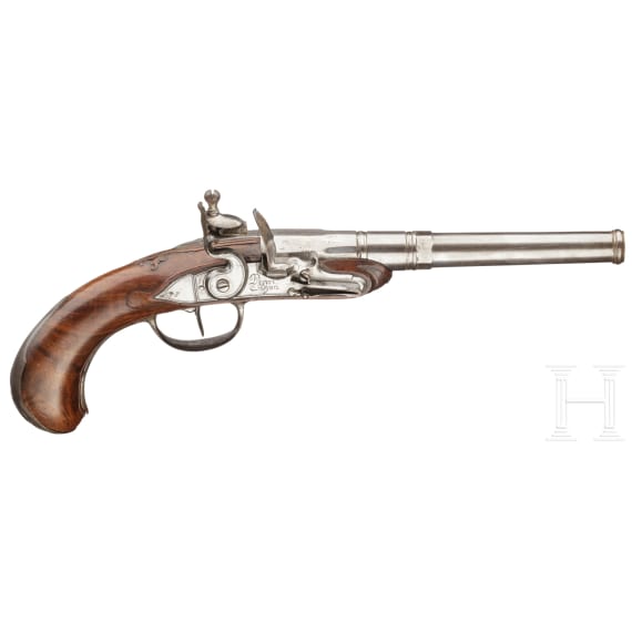 A flintlockpistol by Perret in Dijon, ca. 1760