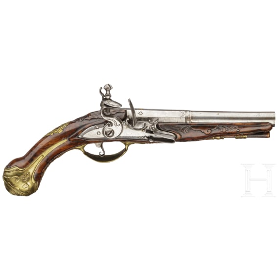 A Brescian flintlockpistol by Givan Batista Zugno, ca. 1760