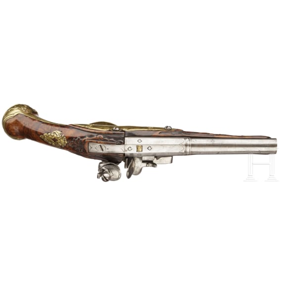 A Brescian flintlockpistol by Givan Batista Zugno, ca. 1760