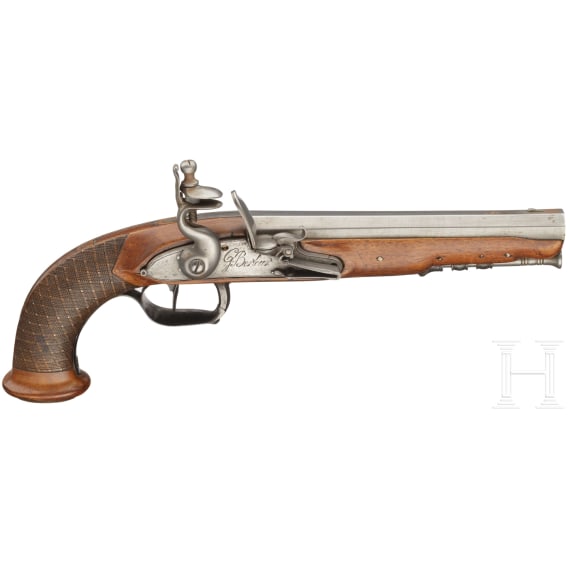 A flintlock pistol by Guillaume Berleur in Li&egrave;ge, ca. 1800
