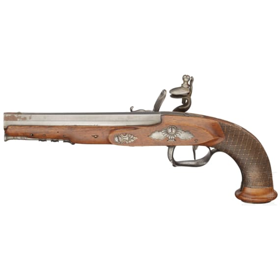 A flintlock pistol by Guillaume Berleur in Li&egrave;ge, ca. 1800