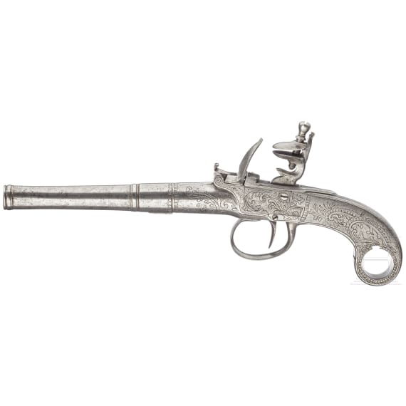 A French/Belgian all-metal flintlock terzerol, circa 1810