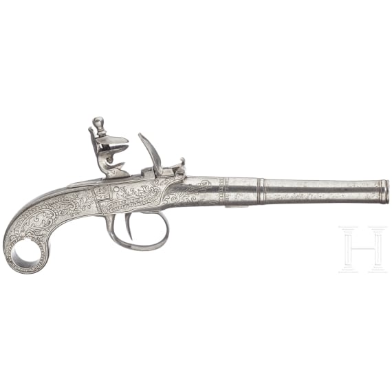 A French/Belgian all-metal flintlock terzerol, circa 1810