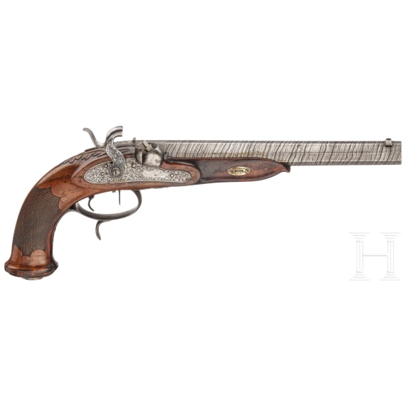 A percussion pistol by Franz Xaaver Baader in Munich, ca. 1840