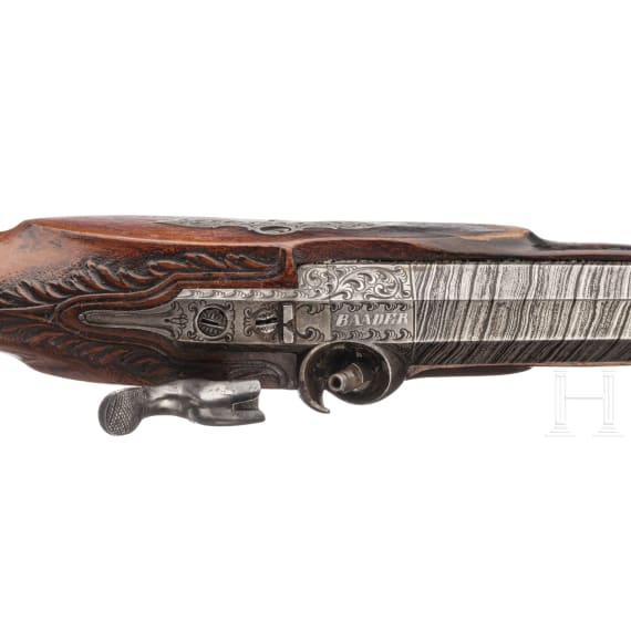 A percussion pistol by Franz Xaaver Baader in Munich, ca. 1840