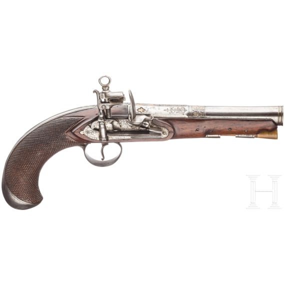 A Miquelet pistol, Pedro Aranguren, Eibar, ca. 1840