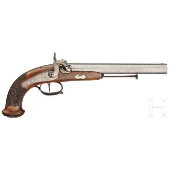 A percussionpistol from Liege, ca. 1840