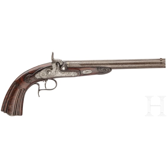 A fine percussion-pistol, Mathias Nowotny in Vienna, ca. 1850