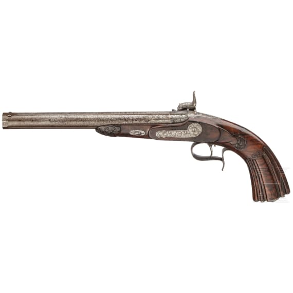 A fine percussion-pistol, Mathias Nowotny in Vienna, ca. 1850