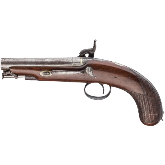 A percussion terzerol, Collins, London, ca. 1850