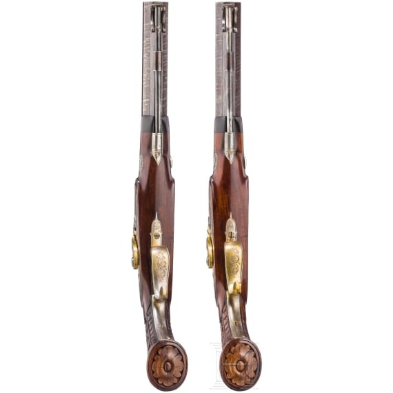 A cased pair of deluxe percussion pistols, Joseph Charles Reilly, London, circa 1850